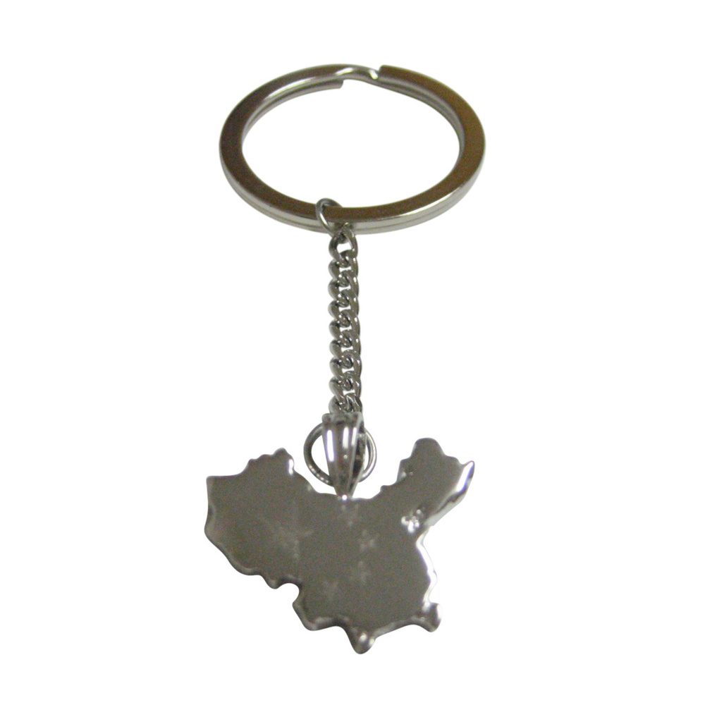 China Map Shape And Flag Design Pendant Keychain